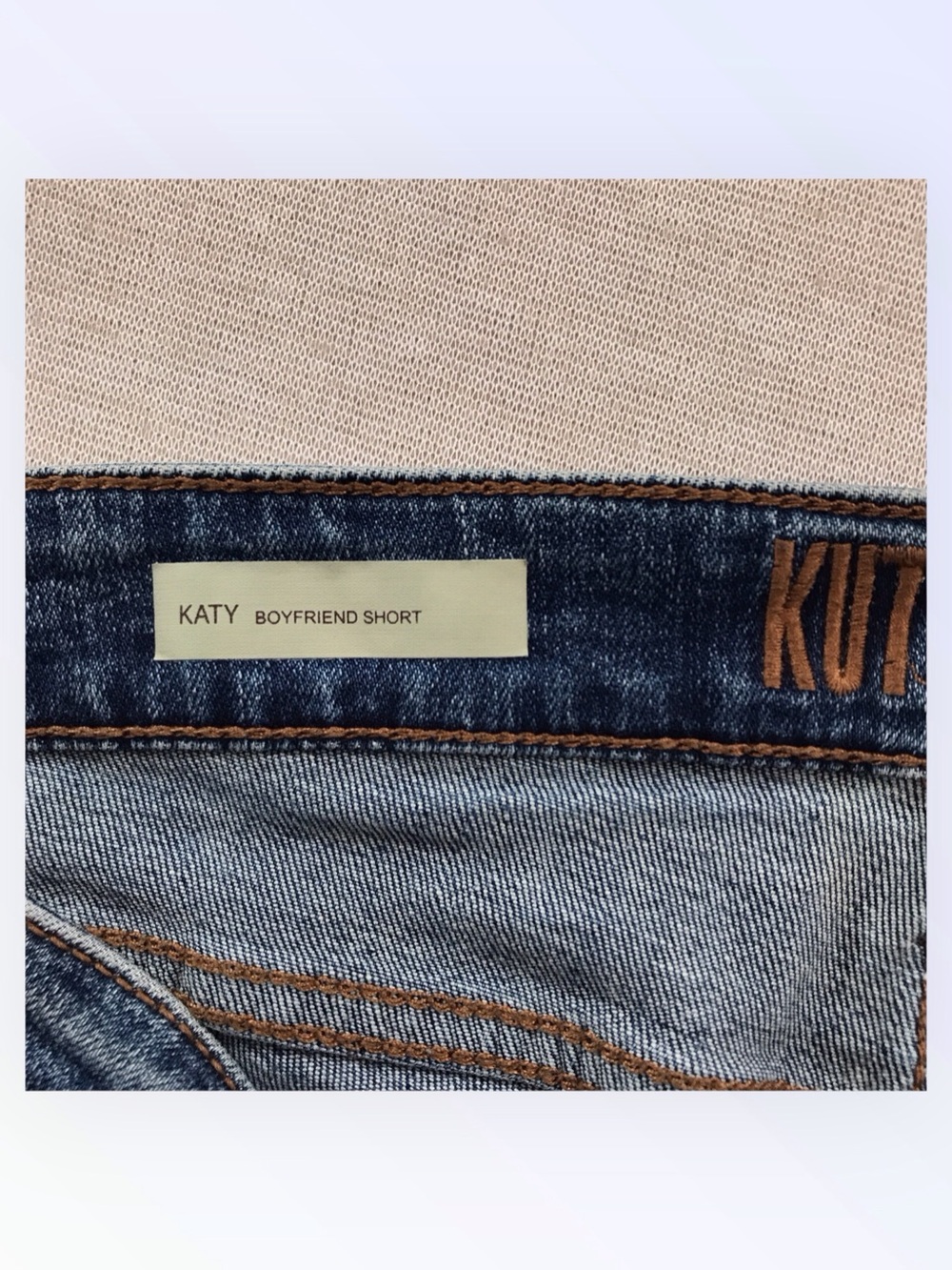 Kut from the Kloth Denim Shorts Katy Boyfriend Rolled Cuffs Medium Blue - Picture 4 of 7